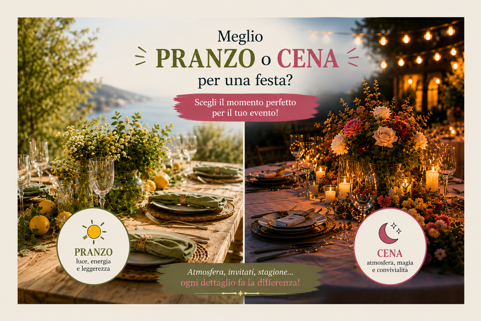 Meglio Pranzo o Cena per una Festa?